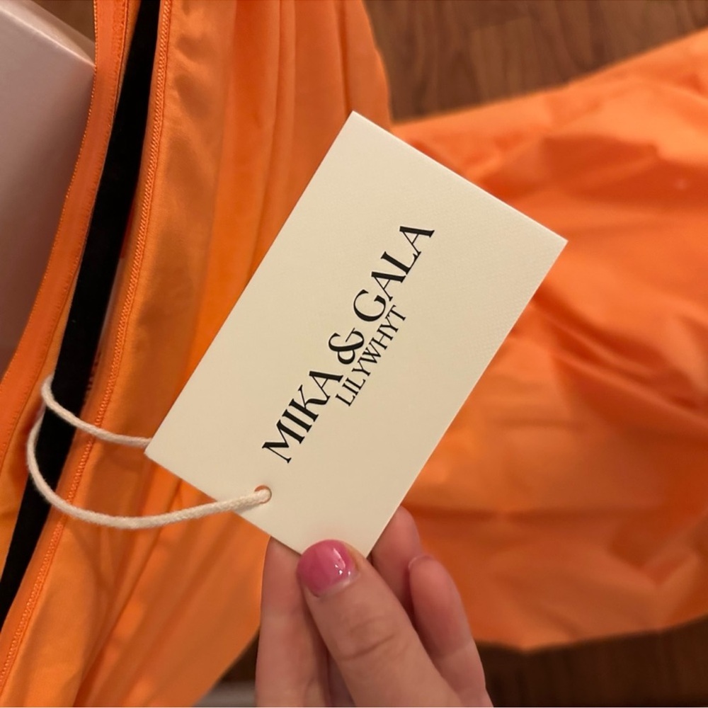 Hello Molly Elegant Orange Off-Shoulder Dress - Picture 10 of 10